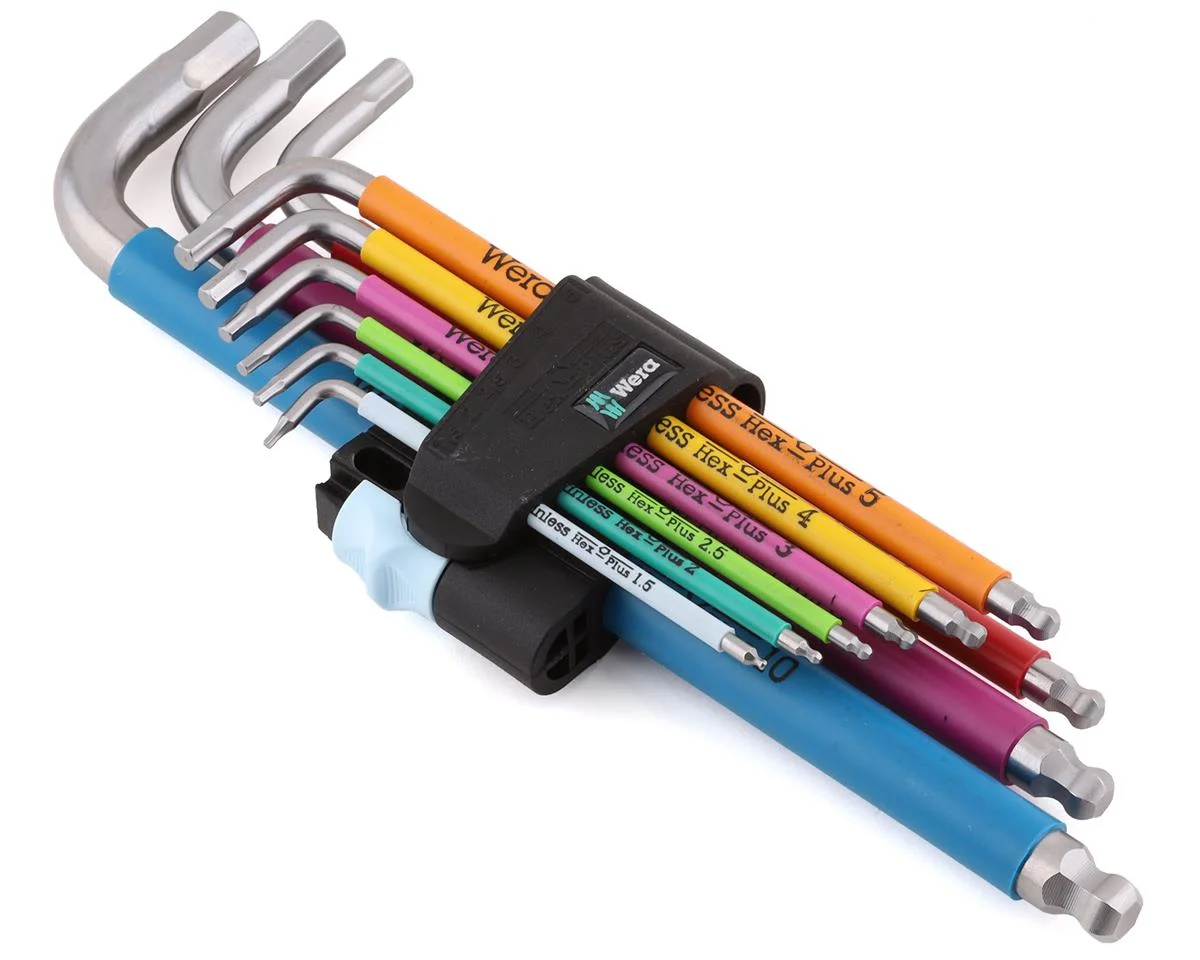 Wera 3950/9 Hex-Plus Multicolor L-Key Wrench Set (Metric) (Stainless)